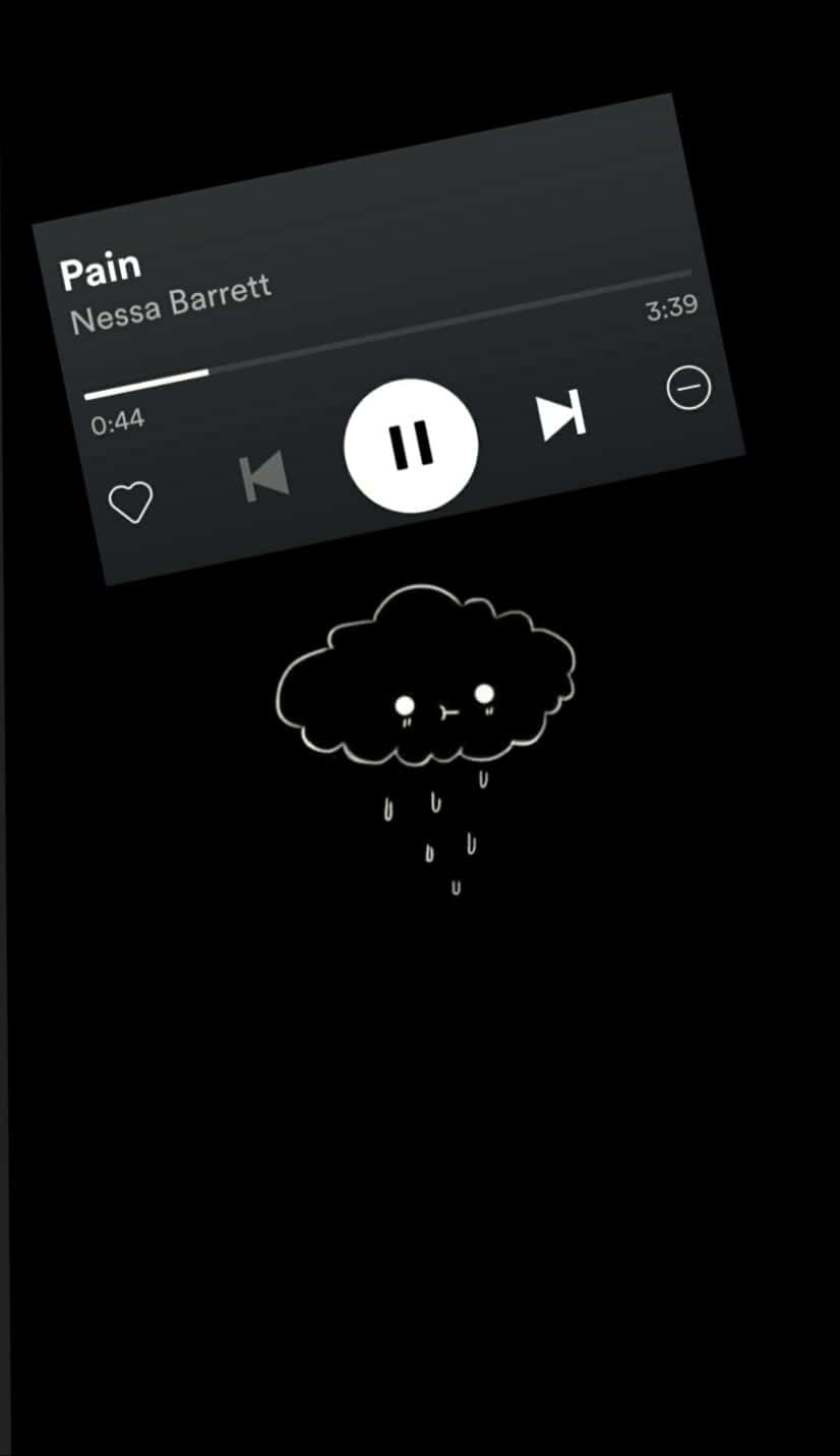 黑色螢幕上有雲和雨 壁紙