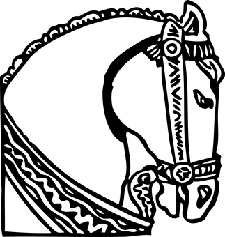 黑色馬匹剪影 壁紙