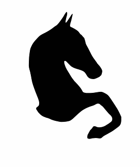 黑色馬匹剪影圖案
