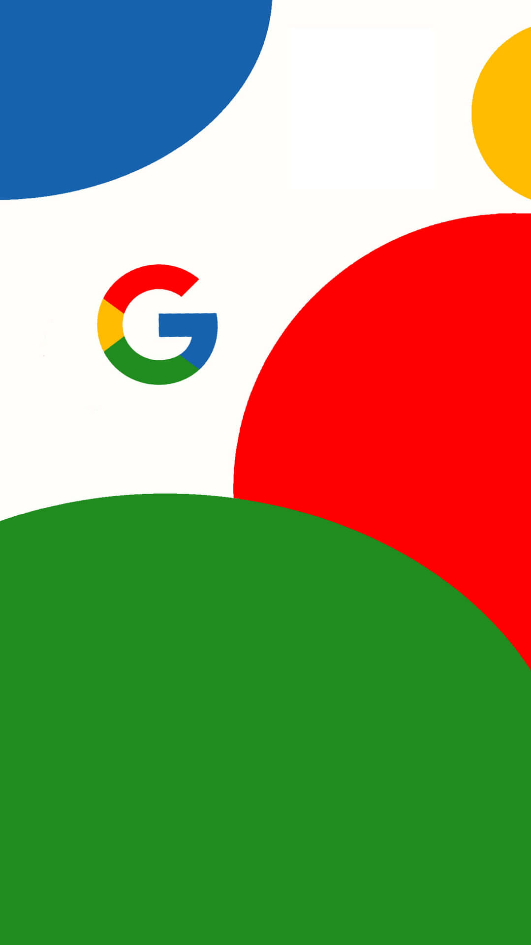 Google 標誌被大型彩色抽象形狀包圍。 — Google Chrome GIF 壁紙