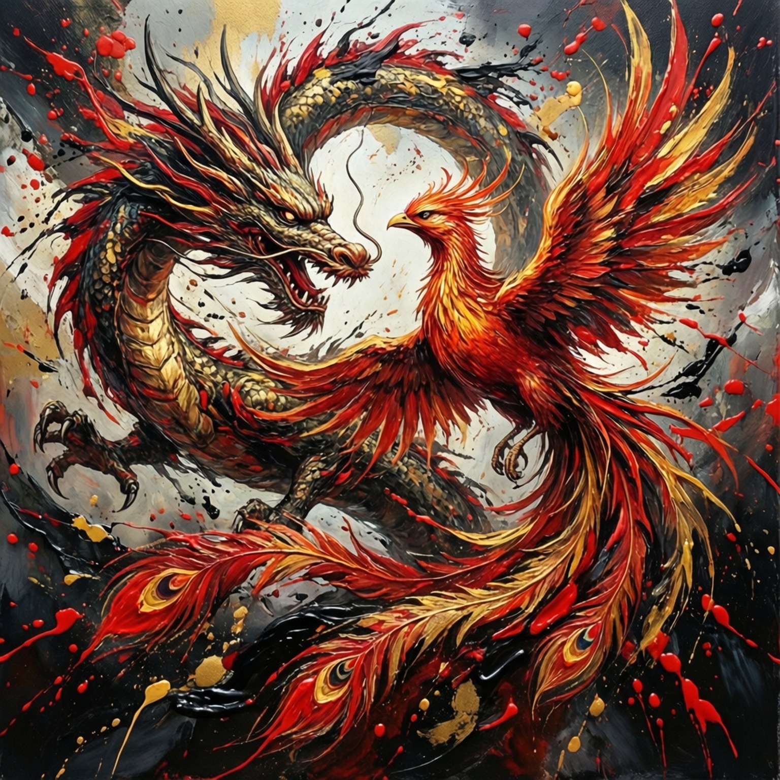 龍與鳳 壁紙