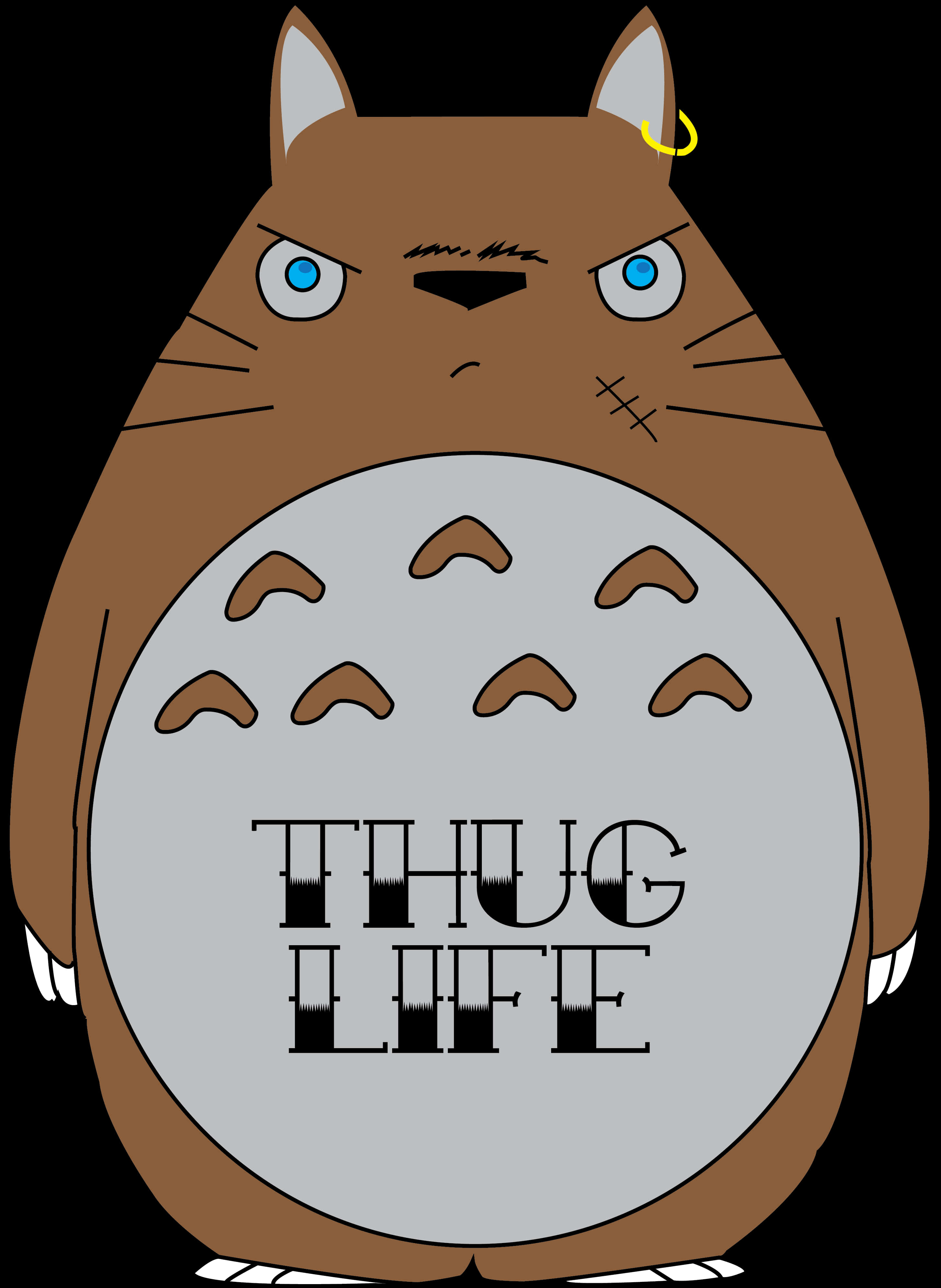 龍貓「Thug Life」惡搞版 壁紙