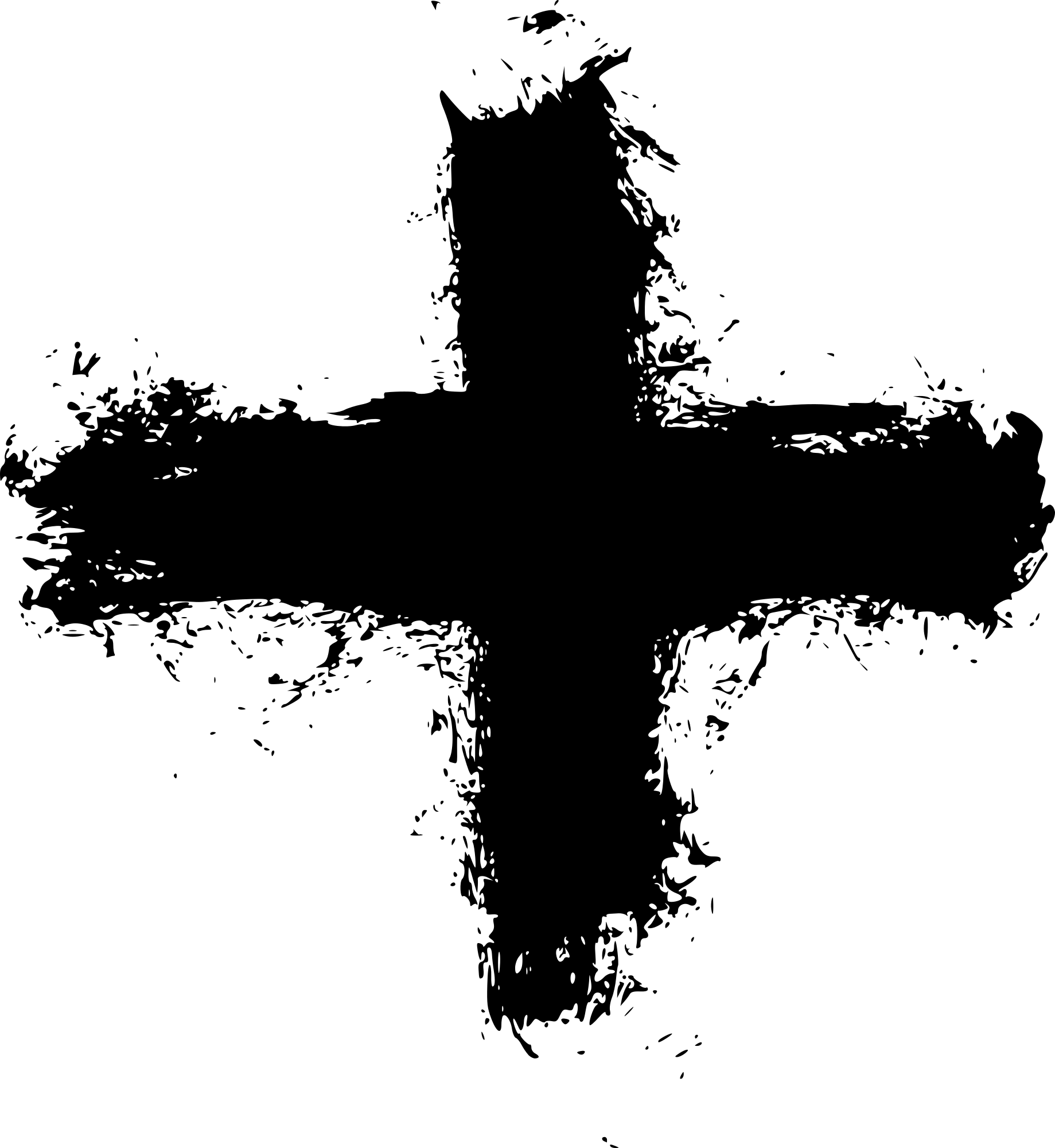 龐克風格加號符號 壁紙 — 純黑色背景，沒有可見的元素或紋理。