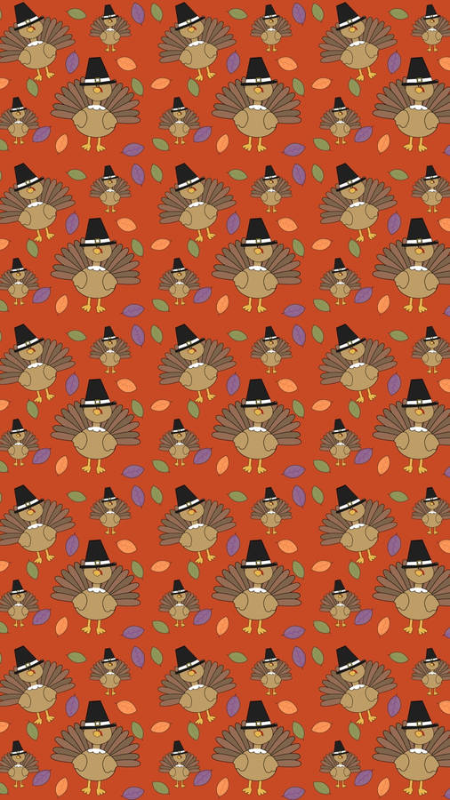 Thanksgiving Aesthetic Turkey Pattern