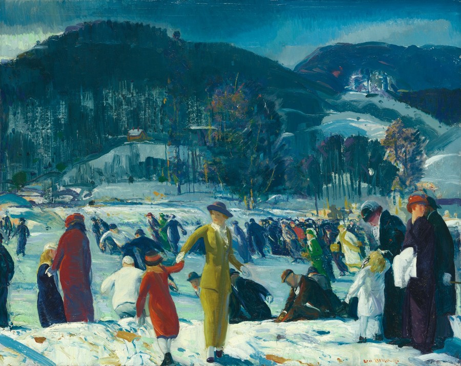 George Wesley Bellows 嘅《冬日之戀》，1914 年創作，油畫作品。下載呢幅藝術作品做桌面、平板或手機嘅高清 wallpaper。