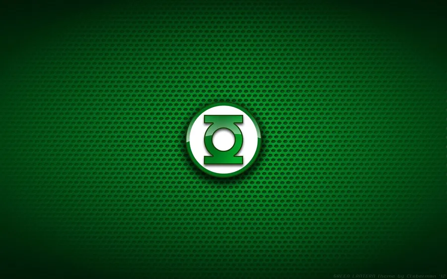 Green Lantern 標誌符號在紋理深綠色背景上