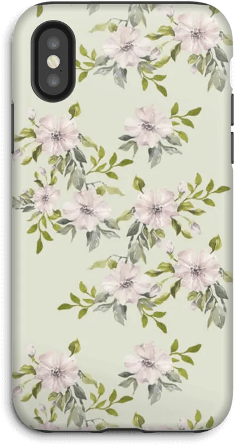 粉紅花朵iPhone X防摔殼 - iPhone 5s花朵保護套
