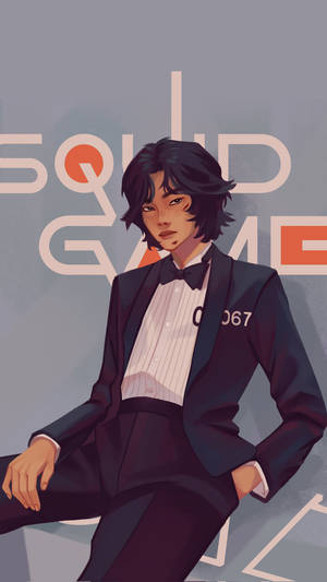 動漫角色穿著燕尾服，翻領上有數字0067，背景為「SOLID GAME」文字。