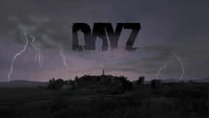 暴風雨黃昏景觀，閃電和燈塔，遊戲標題DAYZ之下。 — Dayz GIF 壁紙