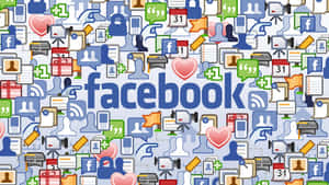 Facebook標誌被社交媒體圖示同符號包圍。