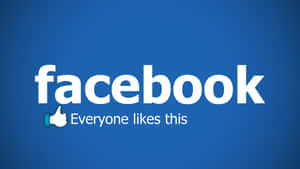 Facebook 標誌，帶有大拇指向上圖標和文字每個人都喜歡這個。
