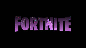 Fortnite 標誌，帶有紫色羊駝和黑色背景上飄落的紙屑。