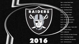 2016年奧克蘭突襲者NFL賽程，附有球隊標誌和比賽日期。