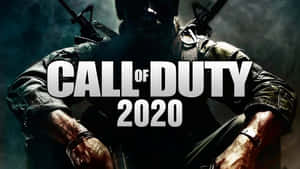 身穿戰鬥裝備的士兵手持武器，帶有「Call of Duty 2020」文字。 — 使命召喚：現代戰爭 壁紙