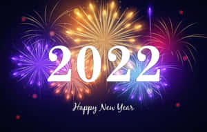 新年快樂2022煙火慶祝圖形