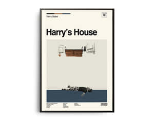 Harry Styles 專輯《Harry's House》的封面藝術，帶有浮動家具和躺臥人物。