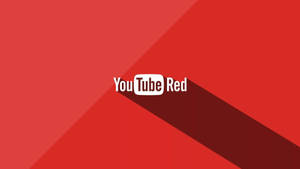 紅色幾何背景上的 YouTube Red 標誌