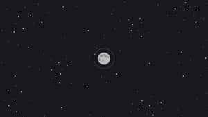 黑暗夜空中帶有隕石坑和星星的月亮