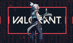 Valorant遊戲角色，白髮和未來裝備，手持武器。