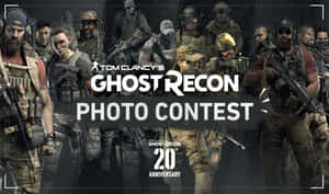 Tom Clancy's Ghost Recon 攝影比賽， featuring 身著戰鬥裝備的士兵。