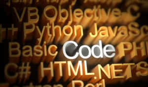 程式語言的3D渲染文字，突出顯示'Basic Code'。