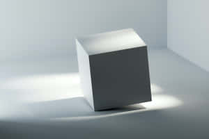 極簡工作室角落中的白色立方體，柔和光線和陰影。