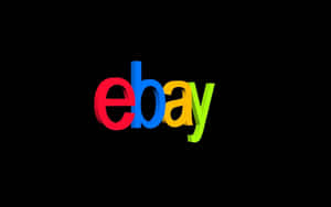 黑色背景上的彩色3D eBay標誌