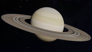 土星帶有詳細的環，漂浮在滿是星星的太空。