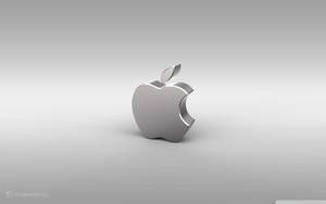 時尚銀色Apple標誌在漸變灰色背景上
