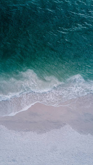 4K iPhone 海浪拍打白沙海灘