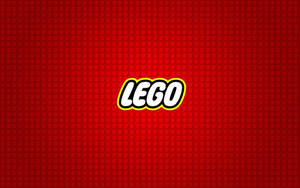 紅磚背景上的LEGO標誌 — 紅色 壁紙