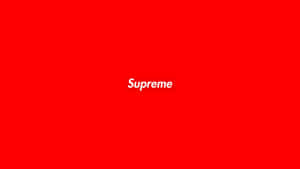紅色背景，白色Supreme標誌居中。