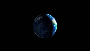 從太空看到的地球，帶有發光的城市燈光和星空背景。