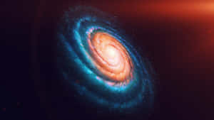 深空中擁有發光核心和藍色旋臂的充滿活力的螺旋星系。 — 銀河 壁紙