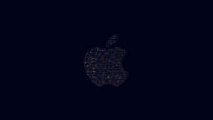 Apple標誌由深色背景上的彩色代碼製成
