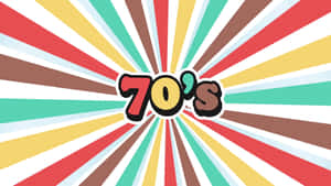 復古70年代文字，搭配色彩繽紛的太陽光背景 — 復古 壁紙
