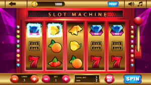 數位老虎機，螢幕上顯示發光水果符號和幸運七。 — 4K 遊戲 壁紙