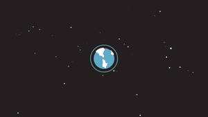 一個藍色地球圖示置於佈滿星星的黑暗空間中央。