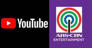 YouTube 和 ABS-CBN Entertainment 標誌並排顯示。