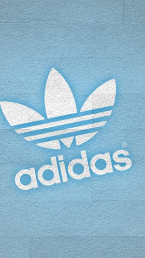 Adidas標誌在帶紋理的藍色背景上 — 藍色 iPhone 壁紙