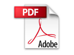 帶有紅色標題和標誌的 Adobe PDF 檔案圖示