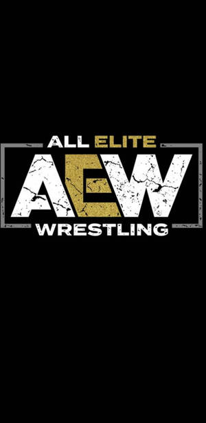 All Elite Wrestling 標誌，帶有裂紋字母，黑色背景。