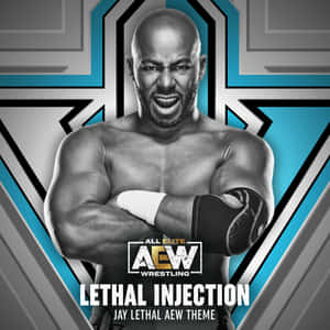 摔角手 Jay Lethal 在 AEW 宣傳圖片中交叉雙臂，表情強烈。