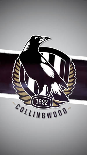 Collingwood 運動隊標誌，以金色翅膀的喜鵲和成立年份 1892 為特色。 — 火影忍者海報 壁紙
