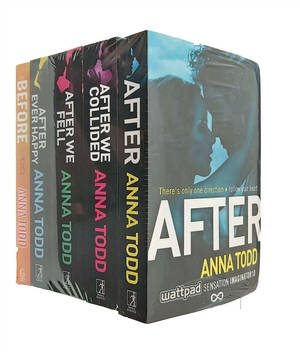 Anna Todd 的《After》系列小說盒裝套裝，浪漫封面設計。