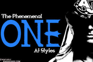 戴著帽子的人旁邊有粗體藍色文字寫著「The Phenomenal ONE」。