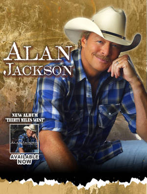 Alan Jackson 戴著牛仔帽和格仔恤衫宣傳他的新鄉村音樂專輯。 — 拉馬爾·傑克遜 壁紙
