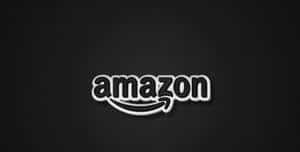 黑色紋理背景上的Amazon標誌
