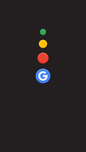深色背景上帶有彩色圓點的 Google 標誌