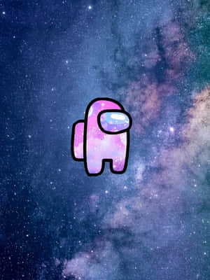 帶有銀河圖案的Among Us角色漂浮在星空之中。